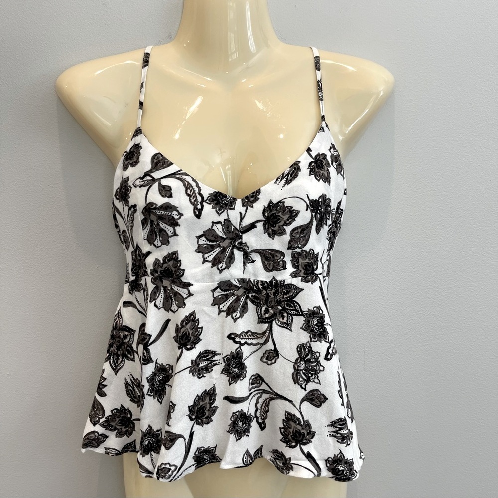 Kendall-Kylie x PacSun top Spaghetti strap tank women’s Medium Black White NWT